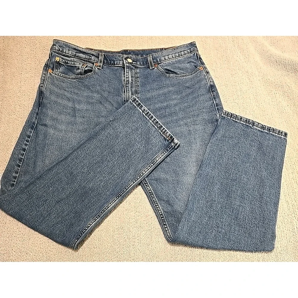 Levi's‎ 505 Jeans Mens 38x30 Blue Y2K Medium Wash Denim Straight Leg 90's